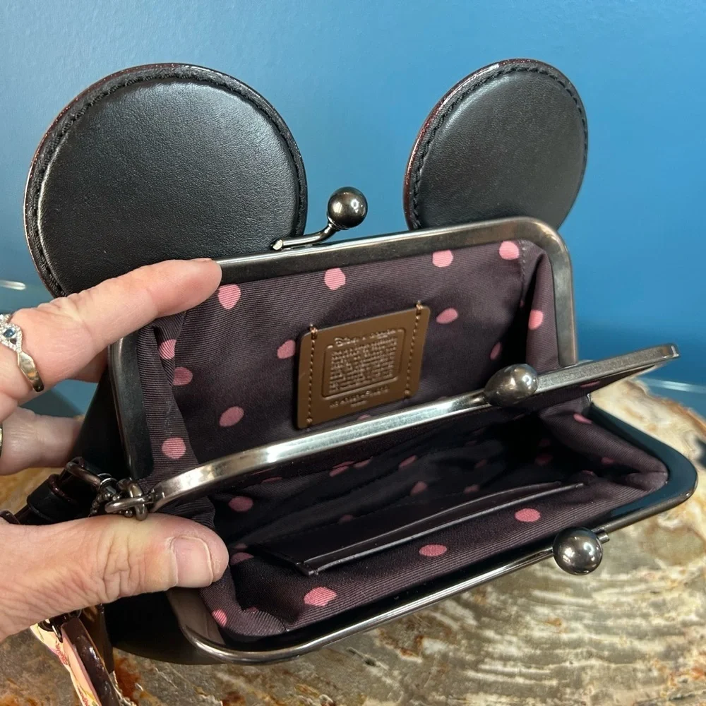Disney x Coach Minnie Mouse Ears Framed Kiss-lock Clutch Limited Edition F30212